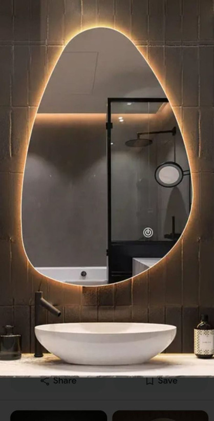 آینه بکلایت دفرمه لمسی و ساده 60×40 70×50 80×50 90×50 برند Baaland با یکسال ضمانت و ارسال به محل